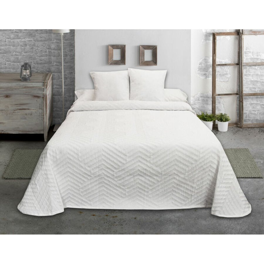 Colchas Hosteline ESPIGA Hvid 270 x 270 cm #1
