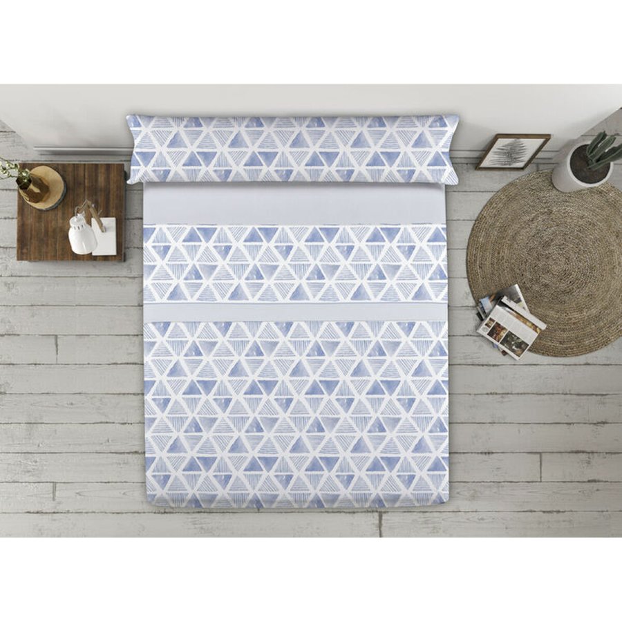 Sengetj st Happy Home TRIANGLES AH Bl Seng 135 #1
