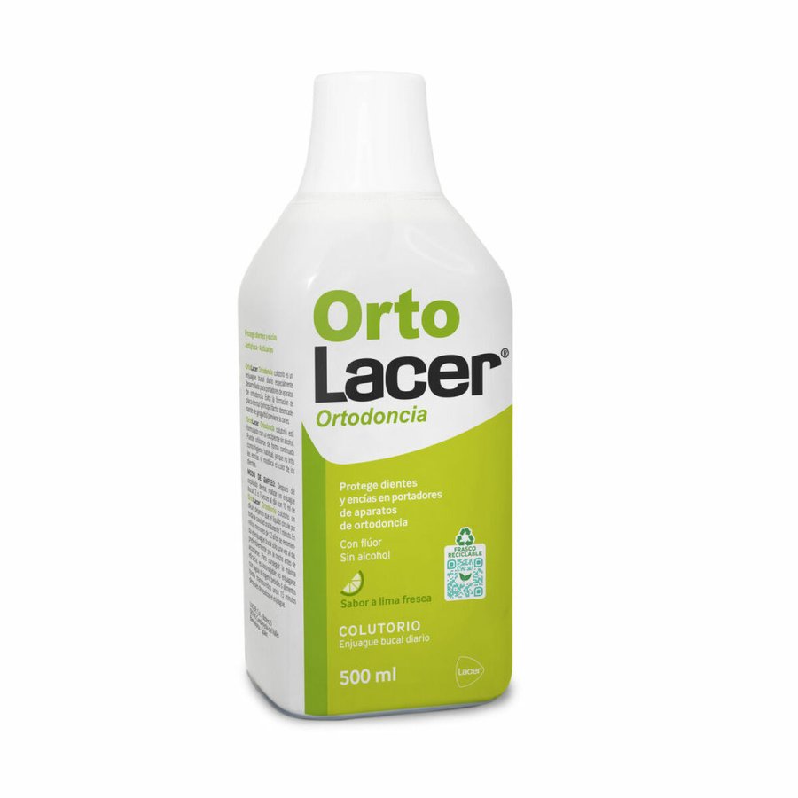 Mundskyllevand Lacer Ortolacer Ortodontisk pleje Lime 500 ml #1