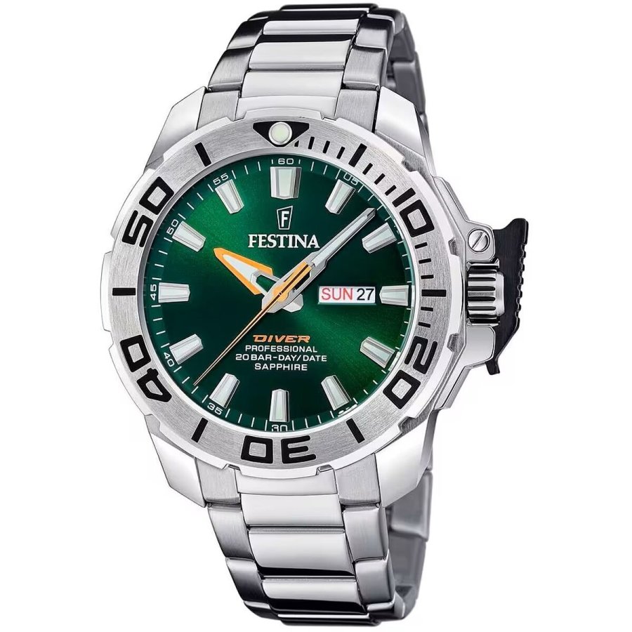 Herreur Festina F20665/2 Grn Slvfarvet #1
