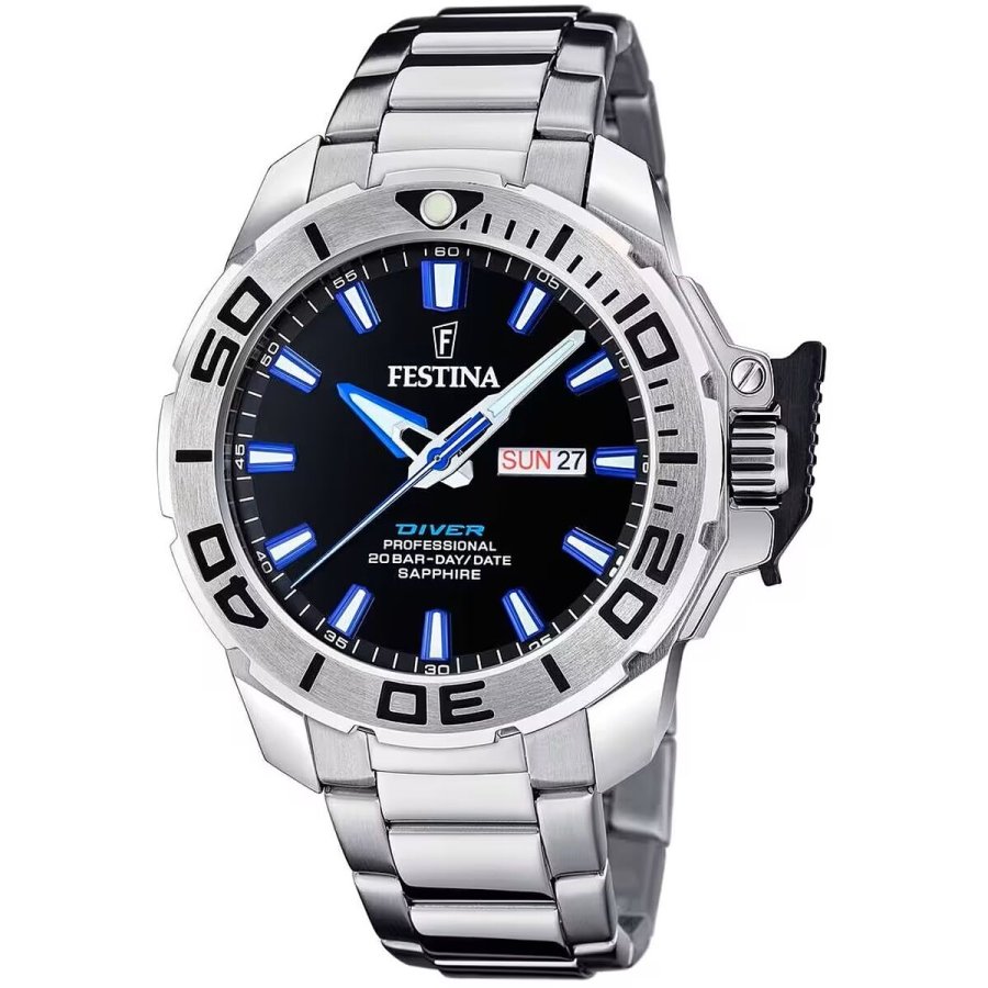Herreur Festina F20665/3 Sort Slvfarvet #1