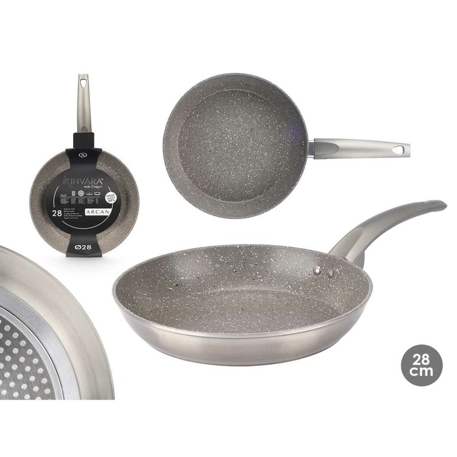 Skridsikker stegepande Kinvara 5 Slvfarvet Aluminium 28 cm Induktion #1