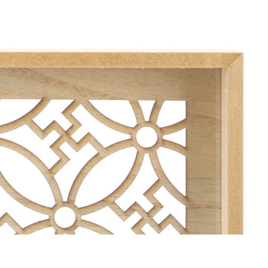 Bakkes�t Gift Decor Brun Gennemsigtig Tr� Glas Blomst 2 Dele #3