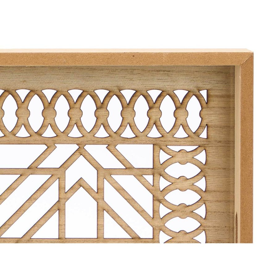 Bakkes�t Gift Decor Brun Gennemsigtig Tr� Glas Firkantet 2 Dele #3