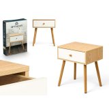 Lille serveringsbord Gift Decor Hvid Natur 40 x 30 x 47 cm #2