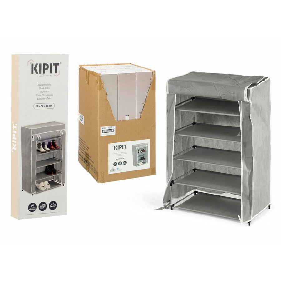 Skostativ Kipit Sort Gr Klde 50 x 32 x 88 cm #2