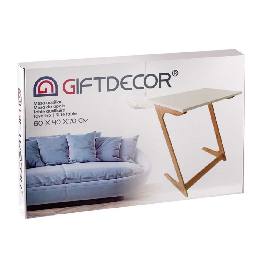Sofabord Kinvara WD2021329426 Hvid Brun Natur 40 x 68,5 x 60 cm #3