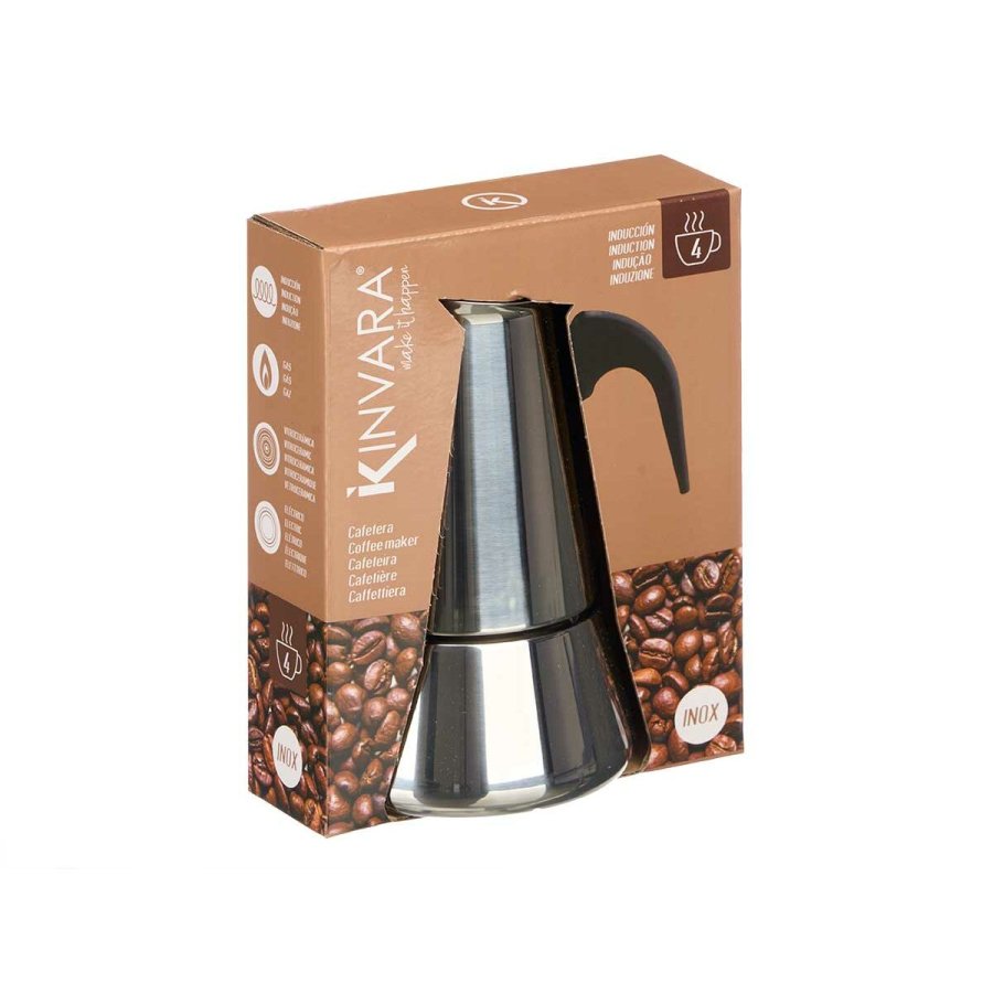 Italiensk Kaffekande Kinvara S12AA-4T Sort Slvfarvet Stl 4 Skodelice #2