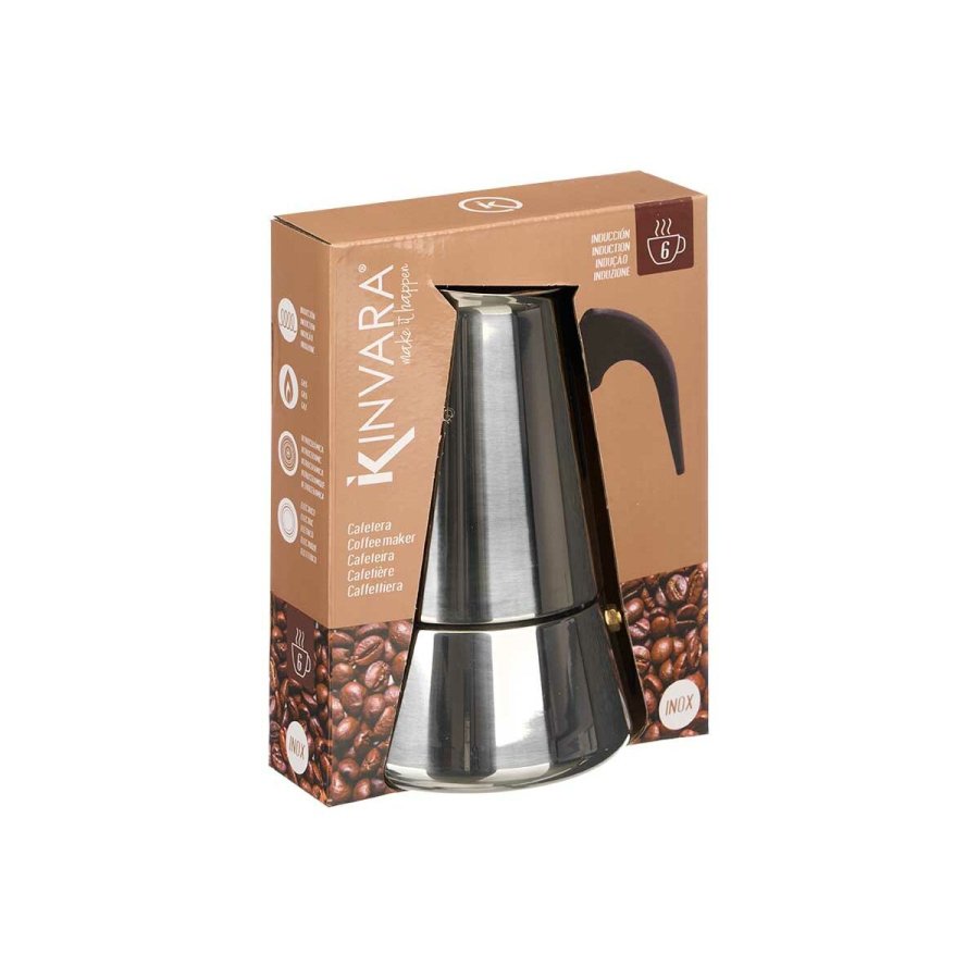 Italiensk Kaffekande Kinvara S12AA-6T Sort Slvfarvet Stl 6 Kopper #4