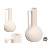 Vase Gift Decor 20084-W 20084-W Hvid Keramik 18 x 34,5 x 18 cm #2