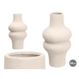 Vase Gift Decor 20034-WH 20034-WH Hvid Keramik 18 x 34,5 x 18 cm #2