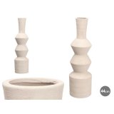 Vase Gift Decor 20028-WH 20028-WH Hvid Keramik Geometri 15 x 60 x 15 cm #2