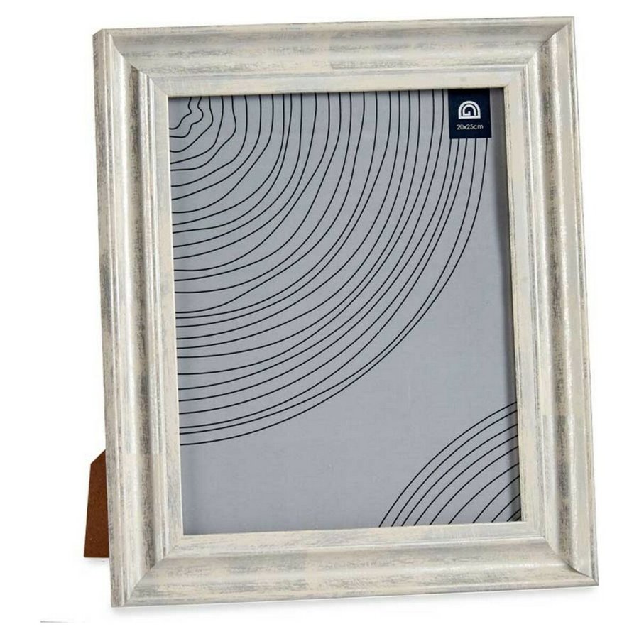 Fotoramme 26 x 2 x 31 cm Krystal Slvfarvet Tr Brun Plastik #1