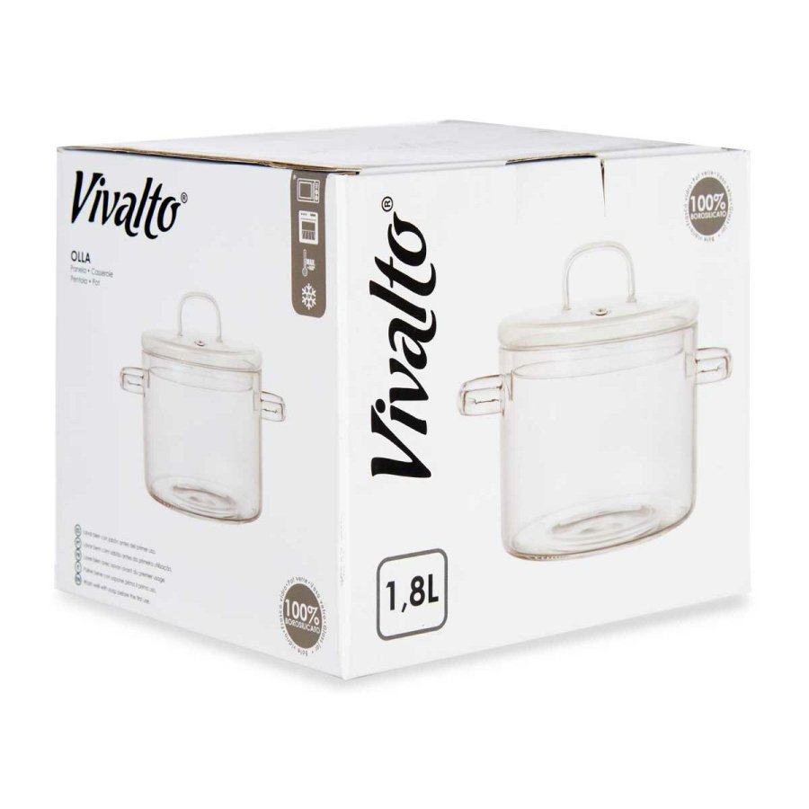 Gryde med lg Vivalto TP-HM05-1800/BHA1 Gennemsigtig Borosilikatglas 15,4 x 16,8 x 20,5 cm #4