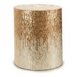Stol Gylden Slvfarvet Hvid Beige Perlemor spnplade #1