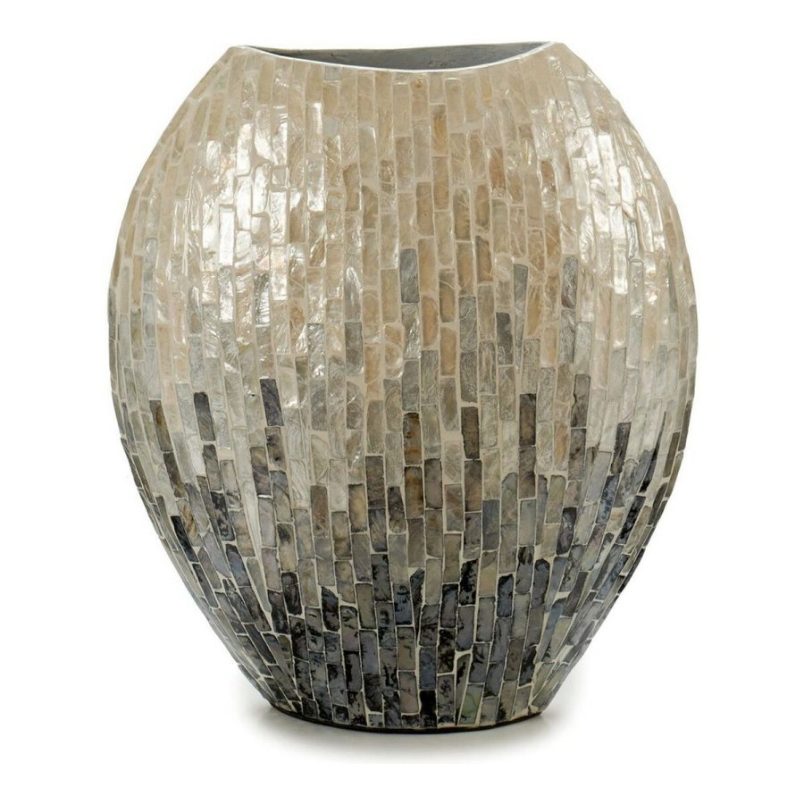 Vase Gift Decor BIG-S3603668 Gr Perlemor spnplade 15,5 x 35 x 31 cm #1