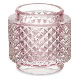Lyseholder Gift Decor 64296 Pink Glas 9 x 8,8 x 9 cm #1