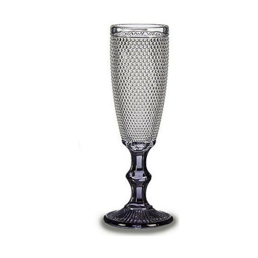 Champagneglas Vivalto Gennemsigtig Antracit Glas 185 ml #1