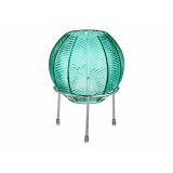 Vase Gift Decor SW120511B SW120511B Bl Slvfarvet Slv Metal Glas Krogla 14,5 x 19,5 x 14,5 cm #1