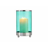 Lyseholder Gift Decor SW120612B SW120612B Bl Slvfarvet Slv Metal Glas 9,7 x 16,5 x 9,7 cm Cylinder #3
