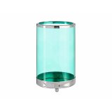 Lyseholder Gift Decor SW120613B SW120613B Bl Slvfarvet Slv Metal Glas 12,2 x 19,5 x 12,2 cm Cylinder #1