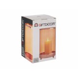 Lyseholder Gift Decor SW120613C SW120613C Kobber Rav Metal Glas 12,2 x 19,5 x 12,2 cm Cylinder #3