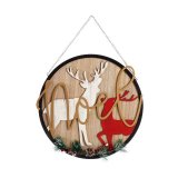 Skilt Noel Rensdyr 29 x 1 x 29 cm Rd Sort Metal Hvid Tr MDF #1