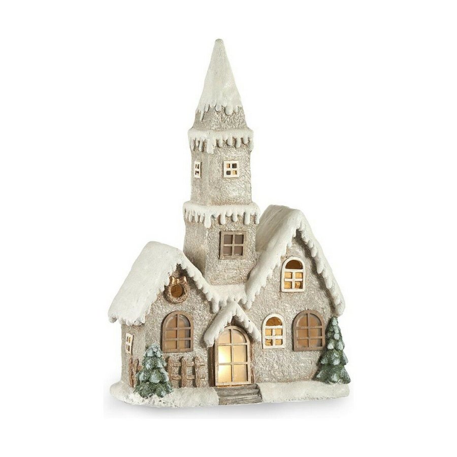 Dekorativ figur Hus Jul LED Lys Musik Gr Hvid Brun Grn Magnesium 21 x 77 x 48 cm #1