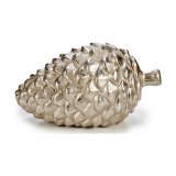 Dekorativ figur Krist+ C35-40026A Gylden Slvfarvet Ananas 9 x 10 x 16 cm #1