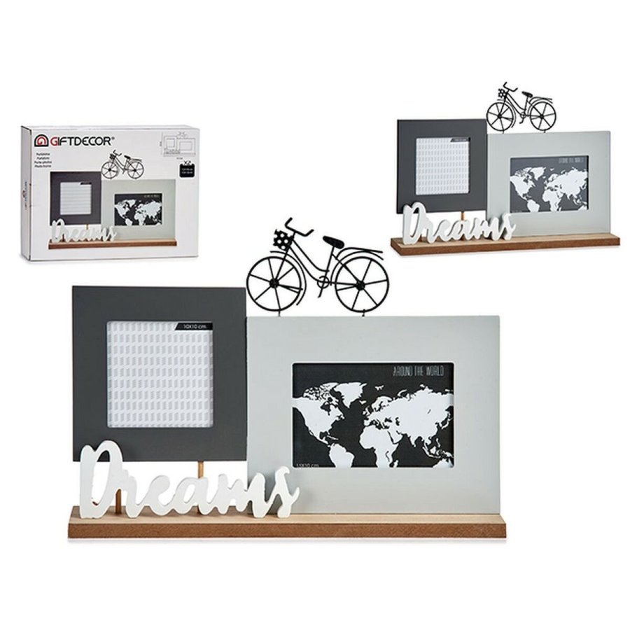 Fotoramme Dreams Sort Gr Hvid Tr (37,5 x 6 x 26,5 cm) #1