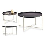 Sofabord Sort Hvid Metal (76,5 x 46 x 76,5 cm) #2