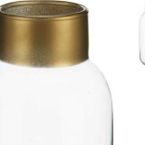 Vase Gift Decor V1224IP-T V1224IP-T Gennemsigtig Gylden Glas Glat 11,5 x 24 x 11,5 cm #2