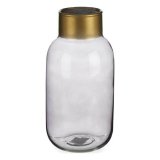 Vase Gift Decor V1224IP-S V1224IP-S Gr Gylden Glas Glat 11,5 x 24 x 11,5 cm #1