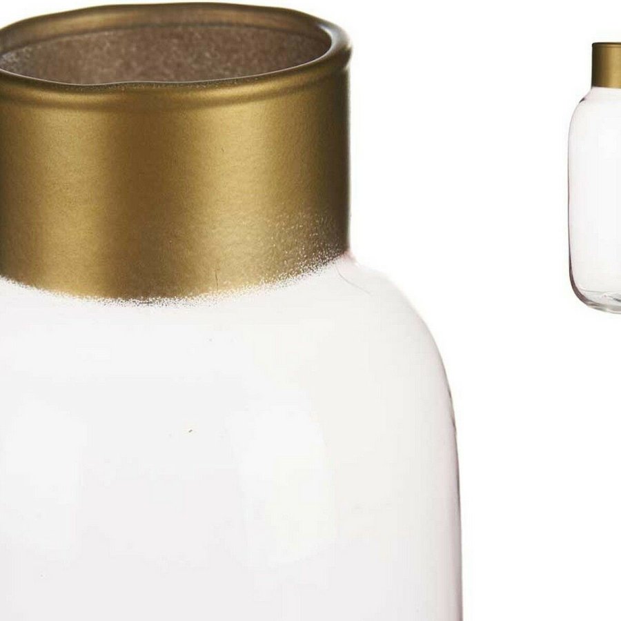 Vase Gift Decor V1224IP-C V1224IP-C Pink Gylden Glas Glat 11,5 x 24 x 11,5 cm #2