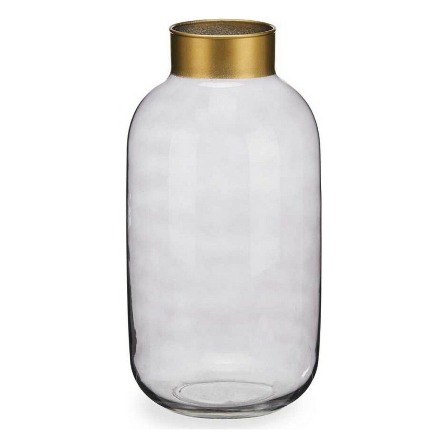 Vase Gift Decor V1530IP-S V1530IP-S Gr Gylden Glas Glat 14,5 x 29,5 x 14,5 cm #1