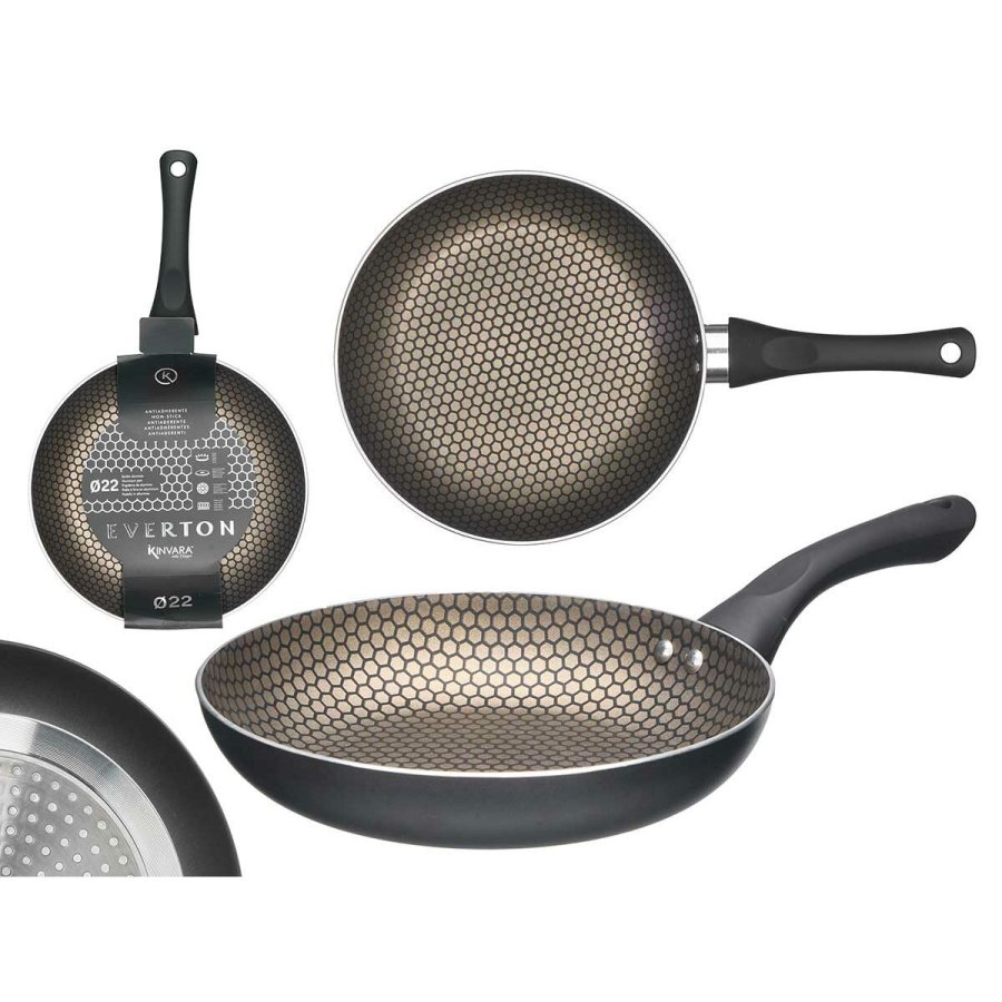 Skridsikker stegepande Kinvara 9 Sort Aluminium Bakelit 22 cm Induktion #2