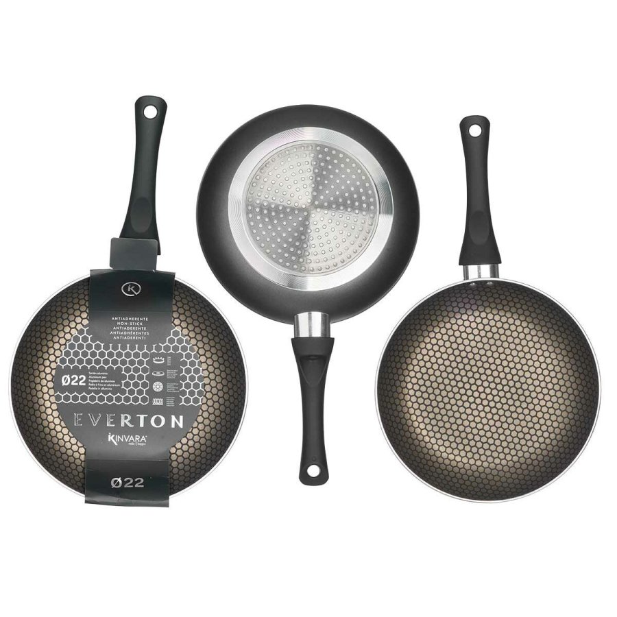 Skridsikker stegepande Kinvara 9 Sort Aluminium Bakelit 22 cm Induktion #3