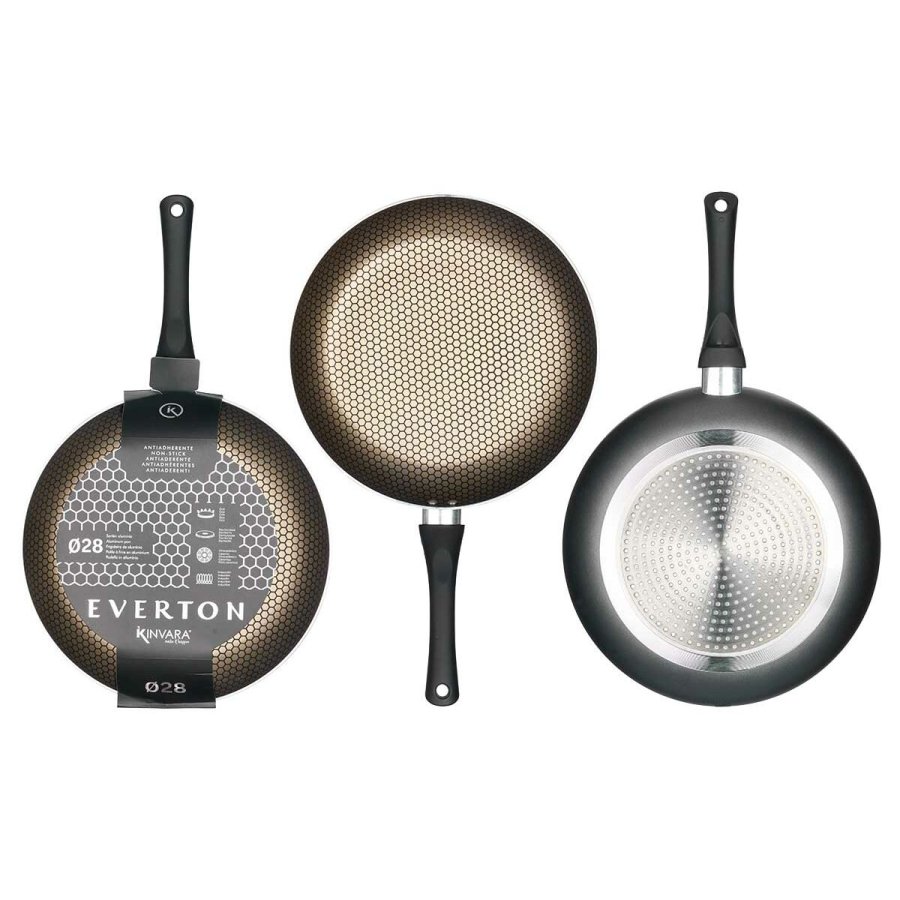 Skridsikker stegepande Kinvara 12 Sort Aluminium Bakelit 28 cm Induktion #3