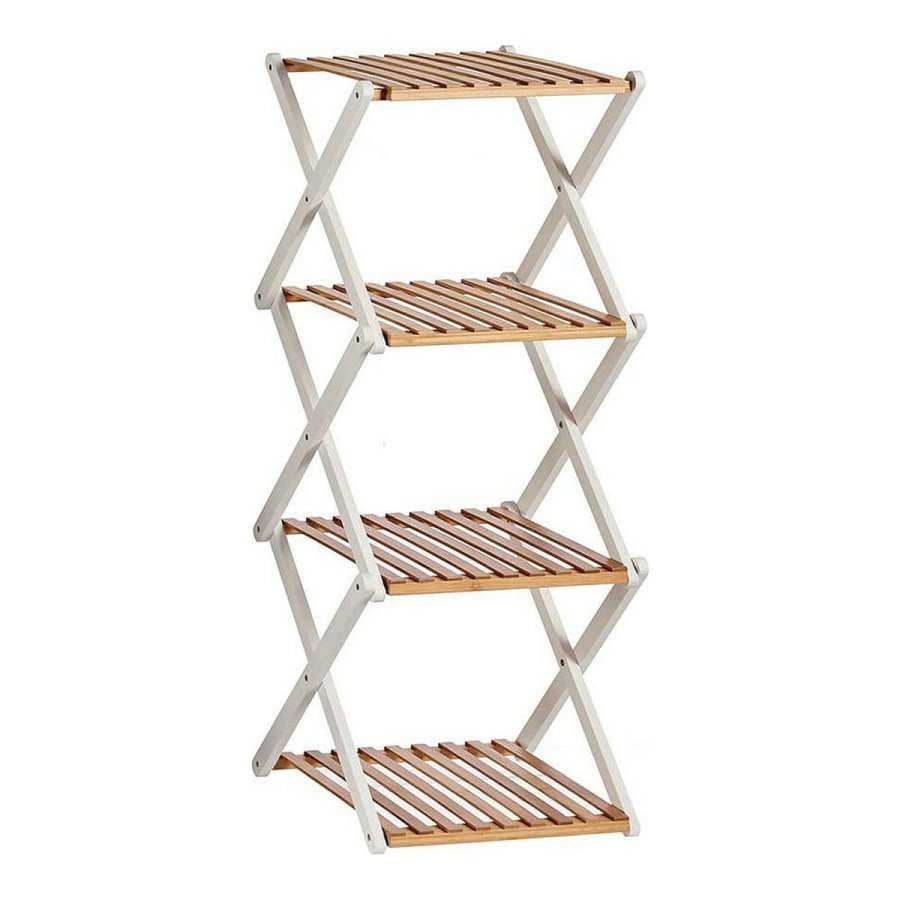 Hylder Brun Hvid Foldbar Tr (32 x 96 x 39 cm) #1