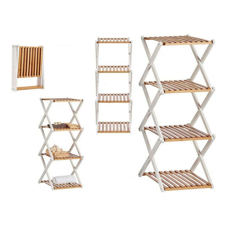 Hylder Brun Hvid Foldbar Tr (32 x 96 x 39 cm) #2