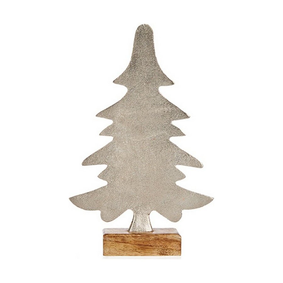 Juletr 6 x 25,5 x 16 cm Slvfarvet Metal #1