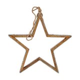 Julepynt Stjerne Skinne Form 31 x 5,5 x 60 cm Slvfarvet Tr #1