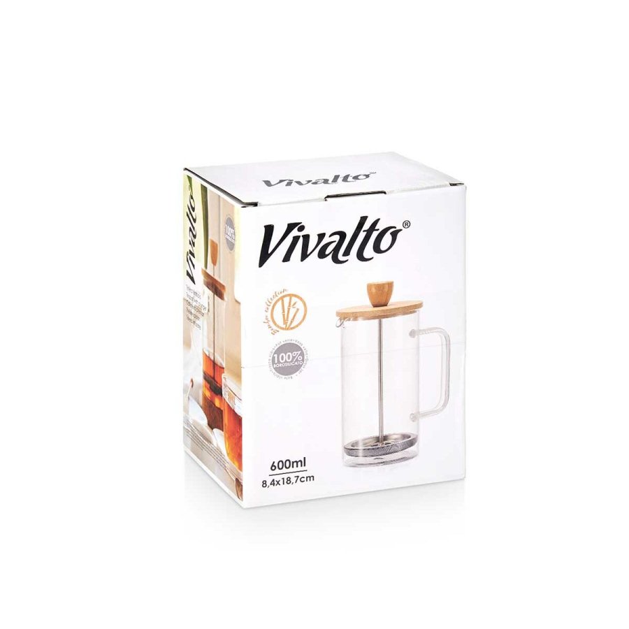 Tekande Vivalto SW8132 600ML Natur Bambus Borosilikatglas 600 ml #2