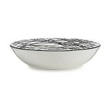 Dyb tallerken Striber Porceln Sort Hvid 20 x 4,7 x 20 cm #3