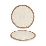 Dkkeserviet Hvid Hvid/Brun Natur 35 x 1 x 35 cm #1