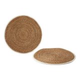 Tppe Brun Hvid 100 x 1 x 100 cm Natur Naturlig fiber Naturlig brun ( 100 cm) #1