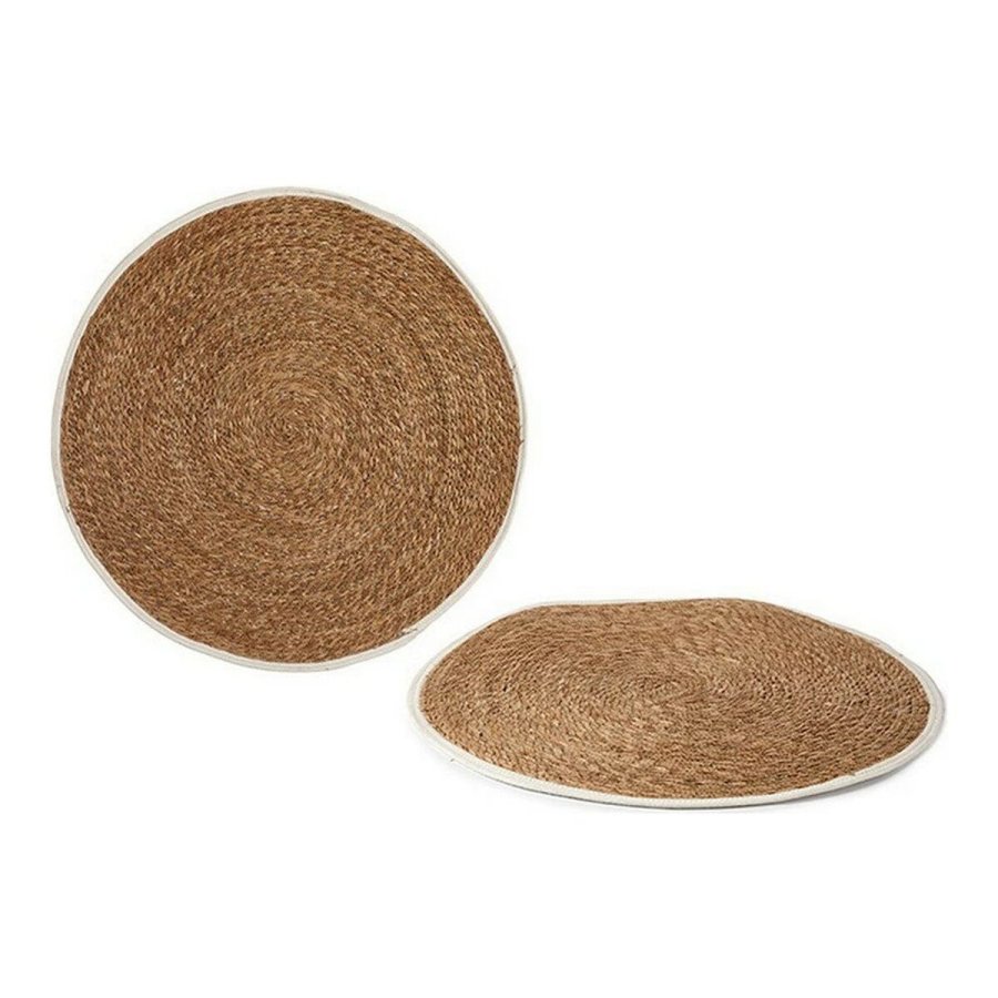 Tppe Brun Hvid 100 x 1 x 100 cm Natur Naturlig fiber Naturlig brun ( 100 cm) #1