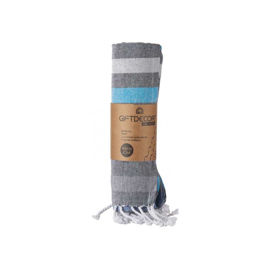 Multifunktionelt tppe Striber Bl (170 x 90 cm) #9