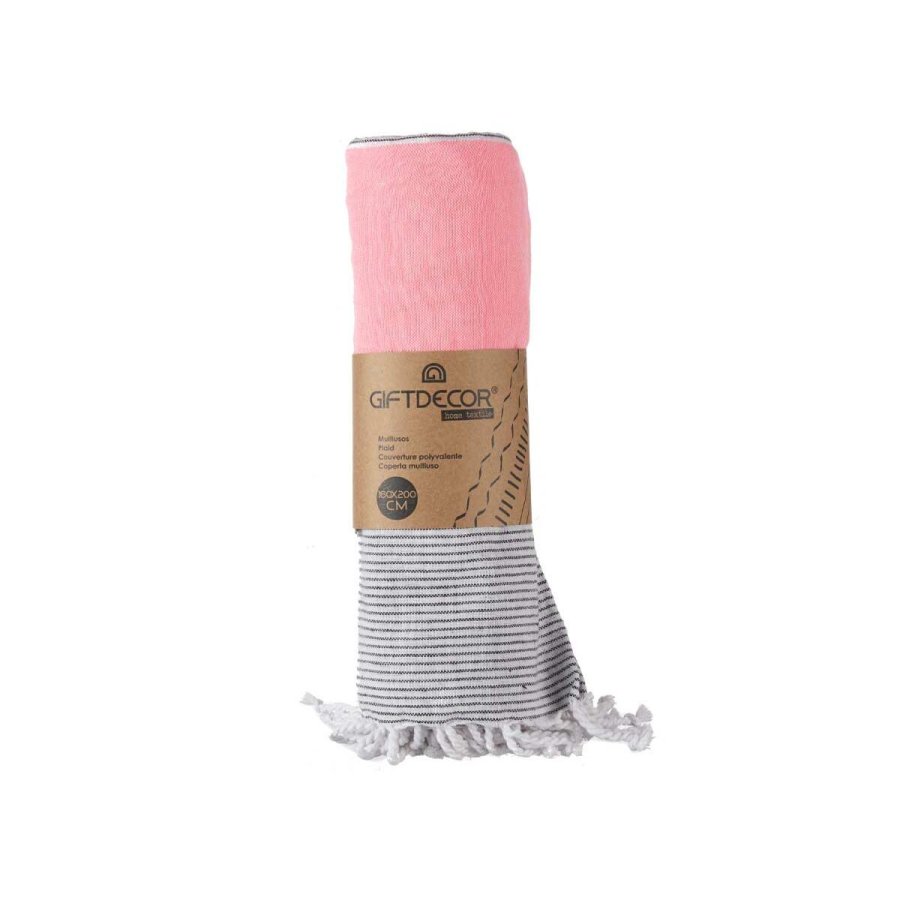 Multifunktionelt tppe Striber 160 x 200 cm Pink #5