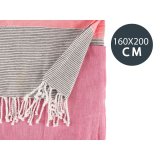 Multifunktionelt tppe Striber 160 x 200 cm Pink #9
